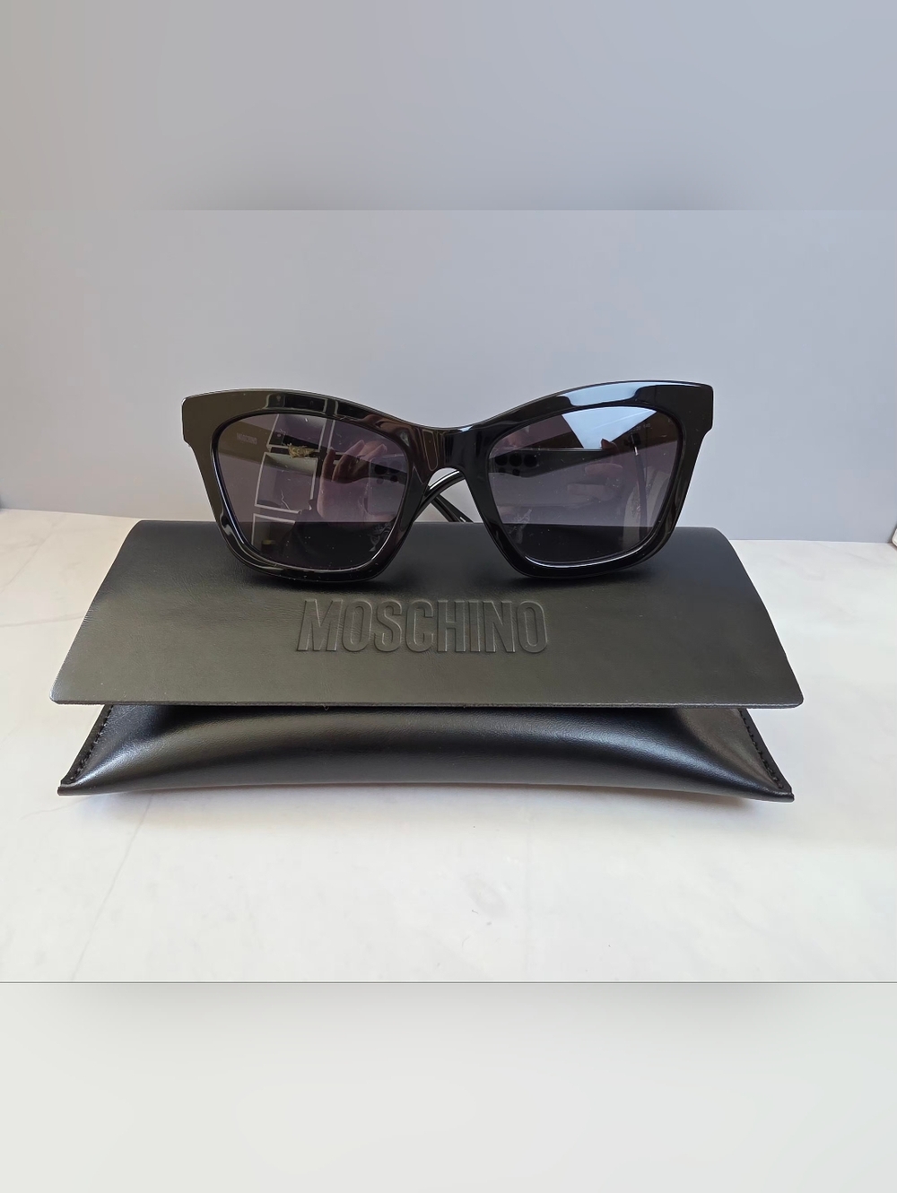 Moschino Black Cat Eye Sunglasses - Picture 3 of 6